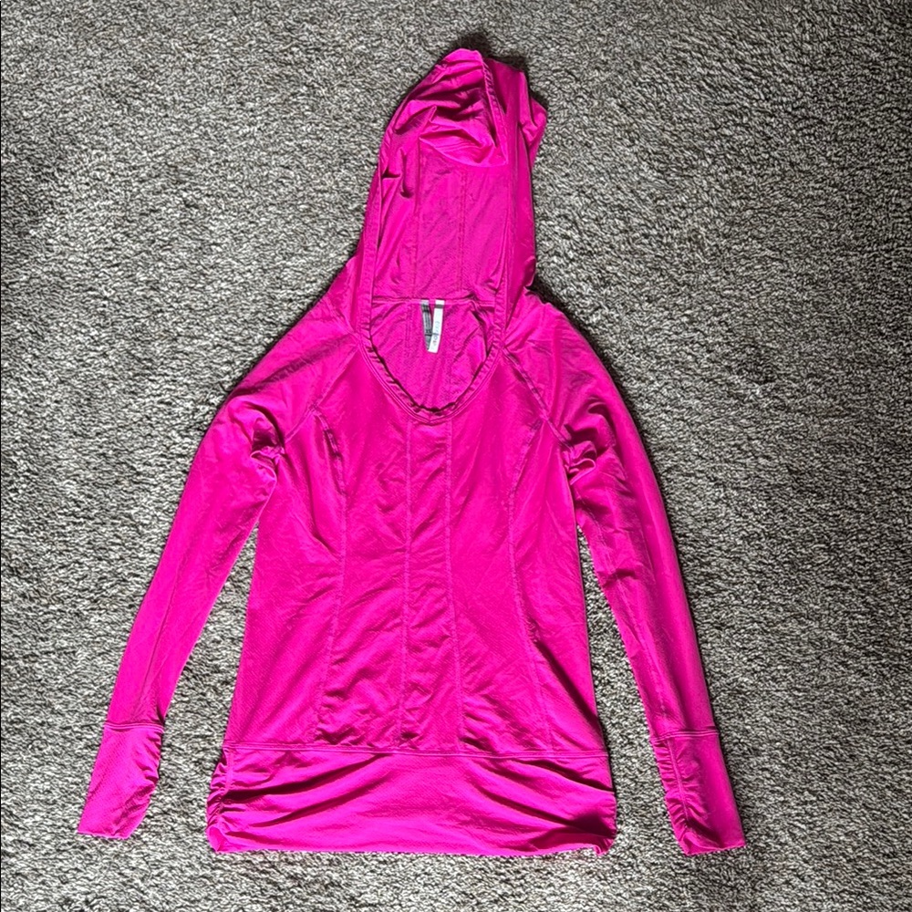 Ideology Women's Pink Hooded Active Top